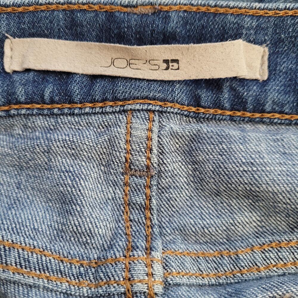 Joe's Jeans Size 27 Blue Cigarette Fit Distressed Medium Wash Whiskering - Picture 8 of 9